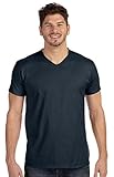 Hanes Men's Cotton Nano V-Neck T-Shirt,Vintage Black,XL