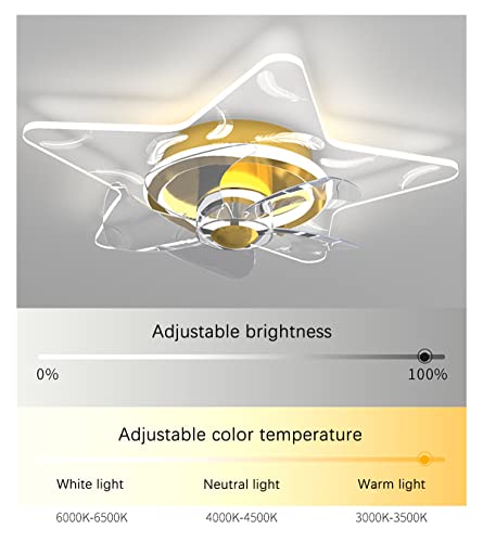 Ventilateur de plafond pour chambre à coucher avec lumière et télécommande - 6