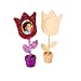 Colorations Wooden Flower Pot Picture Frames Customizable Craft Project for Kids (Set of 12)