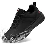 LARNMERN Men Non Slip Shoes Work Slip Resistant Food Service Kitchen Chef Shoe Restaurant and Hospital para Hombre Black/10.5