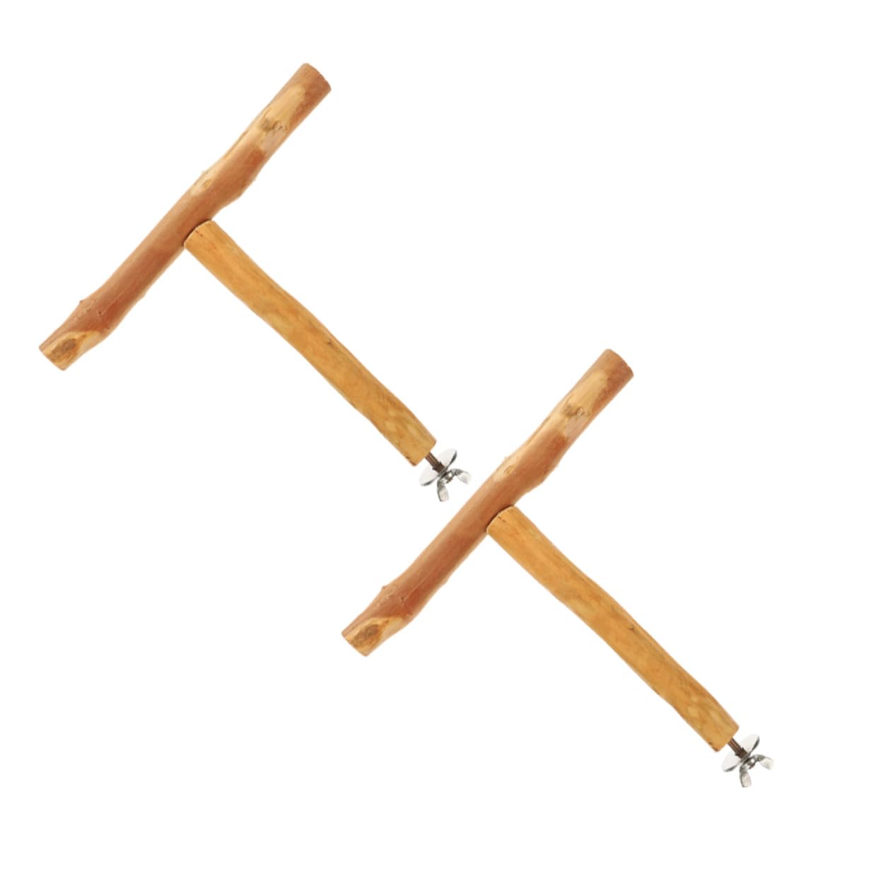Perchoir perroquet anti griffes longues support de cage ajustable