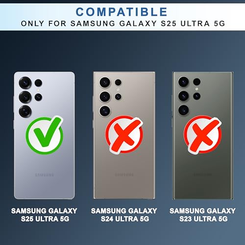 Image of CEDO Backcover for Samsung Galaxy S25 Ultra | Camera Protection Bump Shockproof Edge | Ultra Hybrid Transparent Acrylic Clear TPU+PC Hard Backcase Cover (Black)