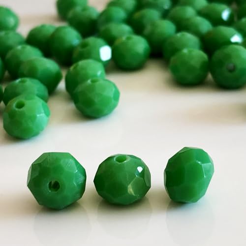 Perles en verre à facettes de 8 mm pour enfilage facile sans casse