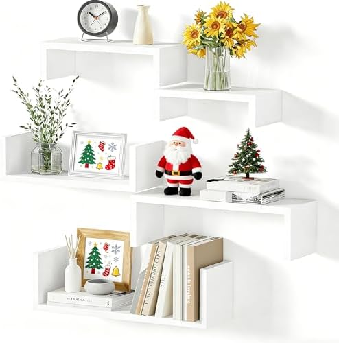 SRIWATANA Floating Shelves for Wall, Wall Shelves for Bathroom, B...