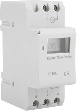 Timer Switch, LCD Digital Time Switch, Delay Timer Control, Suitable for Home Appliances, Neon Lights, TV Equipment, Street Lights, Electrical Equipment, Etc., Easy Installation, DC & AC AC220V
