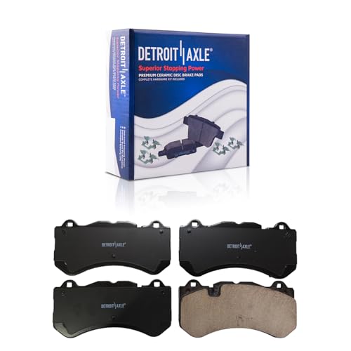 Image of Detroit Axle - Front Ceramic Brake Pads w /Hardware Replacement for 2007 | 2008 2009 Mercedes-Benz CLS63 SL65 AMG