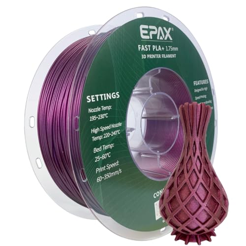 Image of EPAX High Speed PLA+ 3D Printer Filament, Fast PLA 3D Printing Filament, 1.75mm, Dimensional Accuracy + /- 0.03 mm, 1KG Spool (Cosmic Plum)