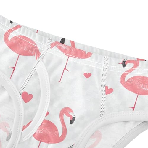 Wusikd Pink Flamingos Boys' Underwear Cotton Hearts Boys Briefs Soft Toddler Underwear 2T4