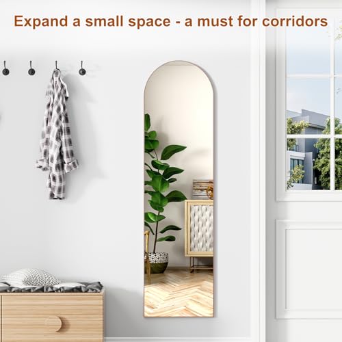 Full Length Mirror,58" x16,3 in 1Full Length Mirror can Wall Mounted,Standing or Leaning,Full Body Mirrors with Aluminum Alloy Frame,Home Decor Rose Gold.