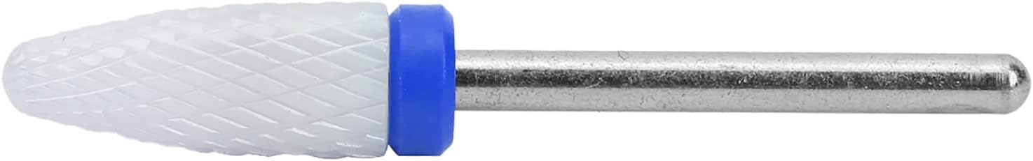 Nail Drill Bit Lightweight Ceramic Corn Head Shape Electric Grinding Machine Accessories for Nail Reshape Tool in Blue Box for All Types of (#3)