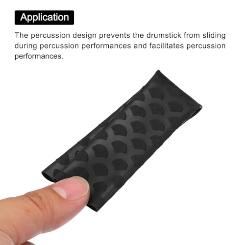 MECCANIXITY 10pcs 18mm Dia Drumstick Grips Wrap Drumstick Sleeve Heat Shrink Anti Slip for Drum Percussion Accessories