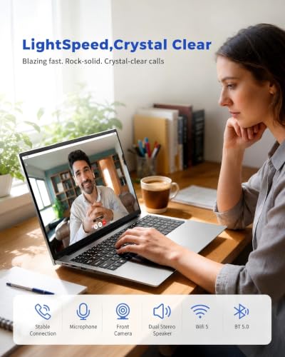 Image of NIAKUN Laptop, Window 11 Pro Laptop Computer 2026, 17.3 Inch Lap Top, 16GB RAM 1TB SSD PC, Core i5-7Y57 Processor, FHD Display, WIFI5, BT5.0, Office 365, for Business, School, Work, Student, Gray