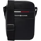 Tommy Hilfiger Sac à Bandoulière Sac Homme Foundation Mini Reporter avec Logo, Noir (Black), Taille Unique