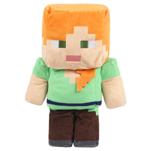 Pixel-Style Game Basic Plush Character Soft Toy, Video Game-Inspired Collectible Plushies Gifts for Kids & Fans (Alex)