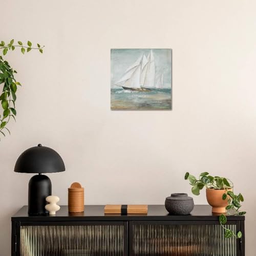 ART.COM Stretched Canvas Print Cape Cod Sailboat I by Patricia Pinto, 24" x 24" by ART.COM - Used condition - Image 3