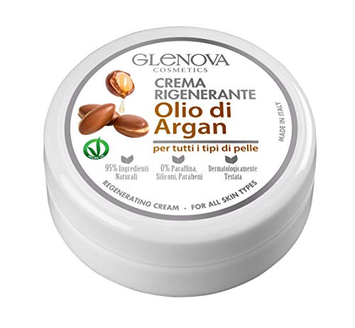 GLENOVA Crema Pelle Rigenerante con Olio di Argan - Per Tutti i tipi di Pelle