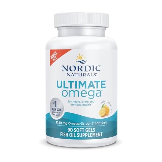 Nordic Naturals Ultimate Omega, Lemon Flavor - 90 Soft Gels - 1280 mg Omega-3 - High-Potency Omega-3 Fish Oil Supplement with EPA & DHA - Promotes Brain & Heart Health - Non-GMO - 45 Servings