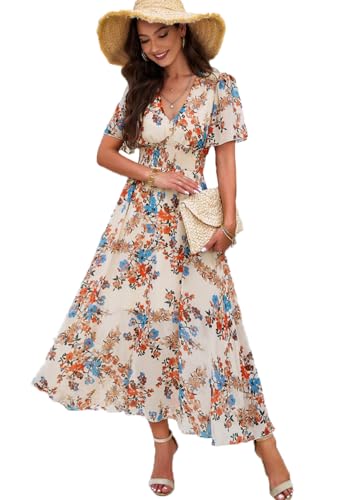 Women's Floral Boho Maxi Dress