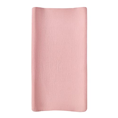 Image of Muslin Changing Pad Cover,Ultra Soft Breathable Diaper Changing Table Cover for Baby Boys Girls,Neutral Fitted Changing Pad Sheets