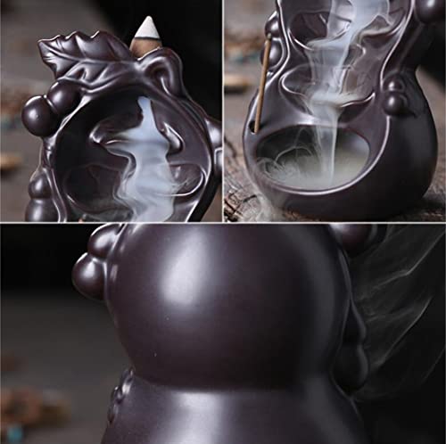 Brûleur d'encens cascade calebasse bleu zen pour cérémonie du thé - 7