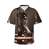 Cowboy Boot Spur Medium Men's Hawaiian Shirt-Short...