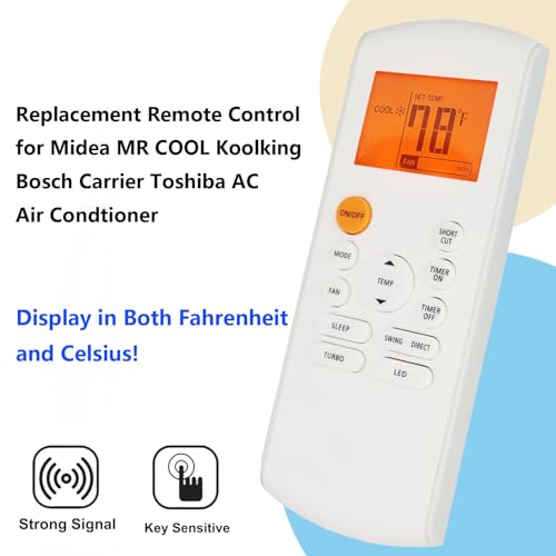 Télécommande climatisation universelle de rechange Midea RG57B2 - 5