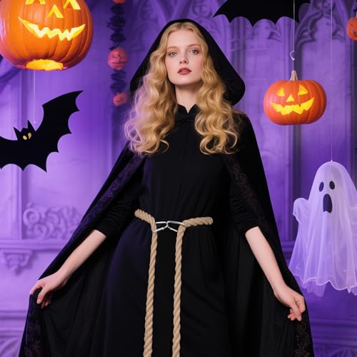 Boho Rope Belt for Women Gothic Style Pastor Waist Belt Halloween Costume Accessory2