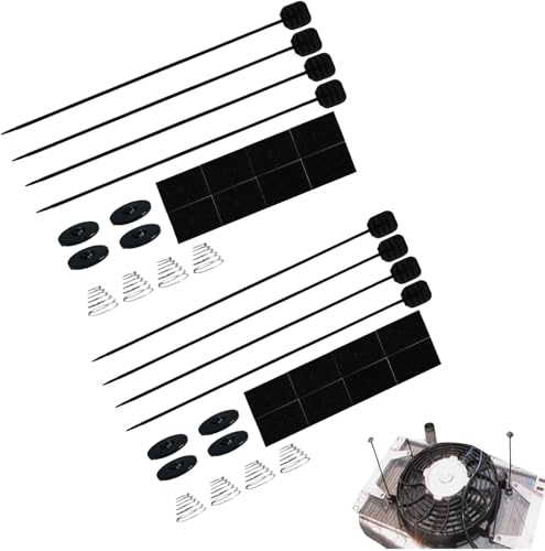 xiaaofea 2 Pack Universal Radiator Cooling Fan Mount Kit, Electric Cooling Fan Mounting Bracket & Hardware Set for Car Vehicle, Universal Transmission Cooler Installation Kit