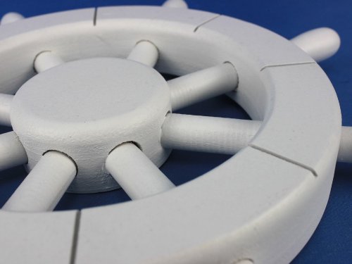 Hampton Nautical White Ship Wheel, 12" #TOP3