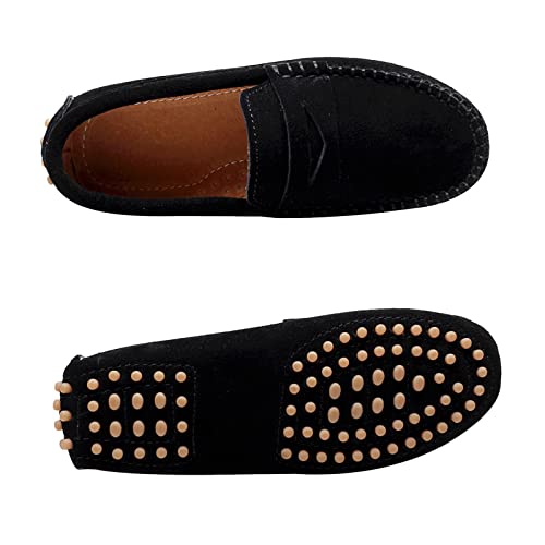 Image of rismart Boys Girls Slip on Loafers Casual Flat Kids Moccasin Slippers