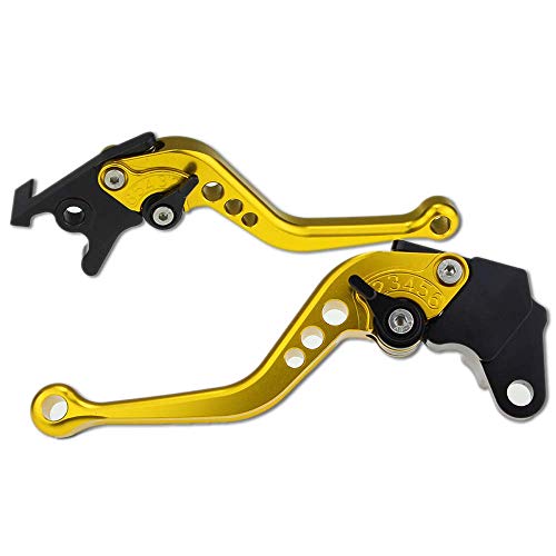 Krace Motorcycle Clutch Brake Levers Set Fit For Yamaha YZF R1 2002 2003,R6 1999-2004,FZ1 FAZER 2001-2005,R6S USA Canada VERSION 2006-2009 w. 7/8" 22mm Rubber Handlebar Hand Grips - Thumbnail 3