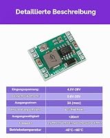 BUNTOR 6 Stücke DC-DC Buck Converter, Step Down Modul 4.5-28V bis 0.8-20V – Ansicht 4