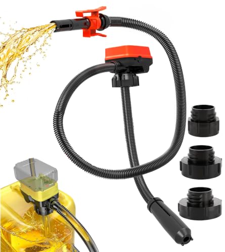 CICZ Cordless Fuel Transfer Pump with Auto-Stop, Flow Portable Fuel Pump Compatible with DeWalt 20V & Milwaukee 18V Batteries, with 51'' Hose, 3.8 GPM for Diesel, Gasoline (Bare Tool)
