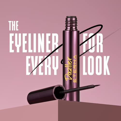 Dazller Eterna Black Eye Combo - Mascara, 15g + Eyeliner, 7.5g, Matte Finish, Water-Proof, Smudge-Proof, Long Stay, Infused with Herbal extracts, Vegan - Image 6