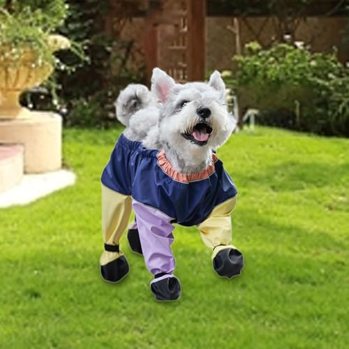 Generic Impermeável para Cães com Capuz, Vestuário de Chuva para Pets, Casaco Completo para Cães, Mu