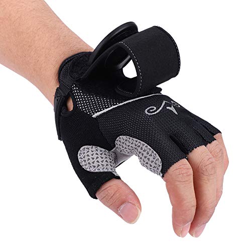 Ruiqas Rearview Mirror Cycling Gloves, Half-Finger Motorcycle Gloves with Safety Rear View Mirror Outdoor Biking Accessory - Thumbnail 7