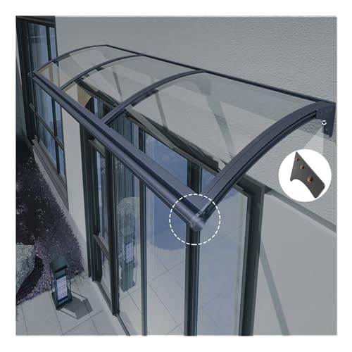 Auvent pour porte d'entrée en métal et polycarbonate pour abriter votre accueil