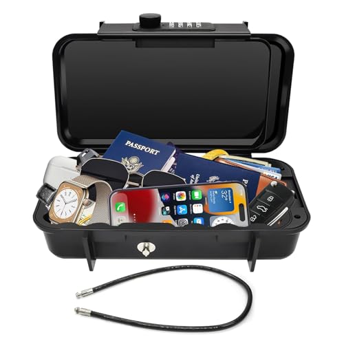 Caja de seguridad para la playa fuerte de viaje para niños con código mini con numérico de 4 dígitos