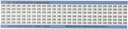 Toile en vinyle repositionnable pour identification de câbles Brady WM-199-PK