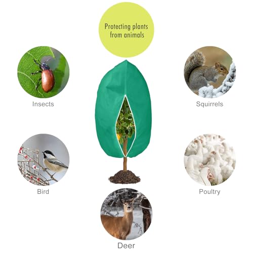 190 x 228cm Winterschutz für Pflanzen, Draußen Pflanzenschutz Winter Frostschutz Für Kübelpflanzen, mit Reißverschluss Zugband Für Palmen, Olivenbaum, Wiederverwendbar Wintervlies 1 Stück,70g/m²