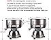 Automatic Sieve Shaker, Stainless Steel Flour Sifter, Electric Powder Vibrating Sieve Machine with 40Mesh and 60Mesh Sieves, for Particle (Size : 8cm)