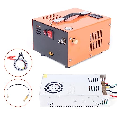 Portable PCP Air Compressor, 4500PSI 12VPCP Electric Air Compressor Car Inflatable Airgun High Pressure Pump 4500PSI 12V, Pressure PCP Compressor Pump for Airguns and Paintball/Scuba Tanks