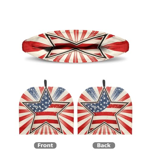 Image of American Stars Print Tea Pot Cover Teas Cosy Insulated Tea Cozies Home Kitchen Decoration Teapot Dust Cover Warming Tea Kettle Quilt Creative Gifts for Banquet