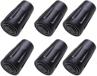Walking Stick Tips, Replacement Rubber Tips for Walking Sticks, Trekking Pole Tips Baskets Hiking Pole Tips Feet Shock Absorption Rubber Cane Tips 11mm Diameter Survival Hiking Stick Accessories