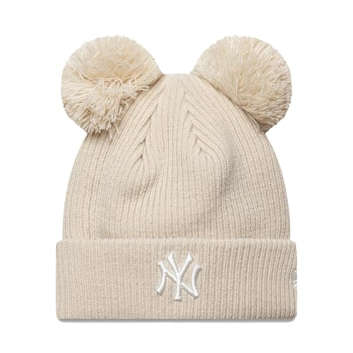 New Era Damen Double Bobble Wintermütze NY Yankees beige