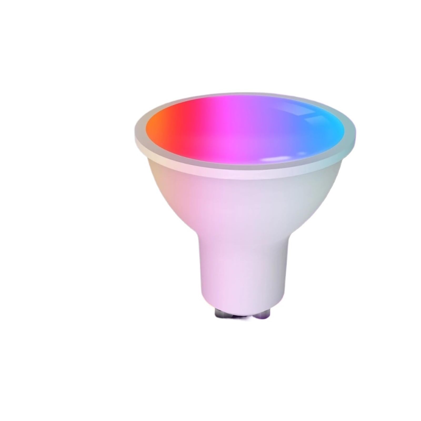 Genérico Bombilla inteligente GU10, luz Led regulable, 16 millones de colores RGB C+W, lámpara vela, Control por voz, hogar(8 PC)