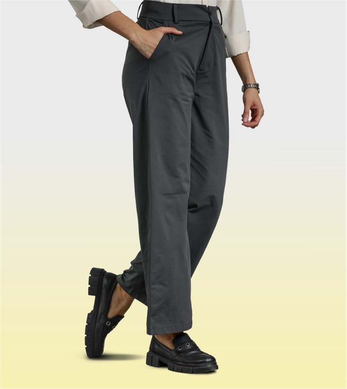 Image of BLUE TYGA Women's Office Joggers | Ultra-Light & 4-Way Stretch | Wrinkle-Resistant & Quick-Dry | No Iron Needed | Power Dressing for Bold, Unstoppable Women
