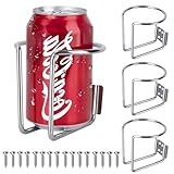R RUR 4PCS Boat Ring Cup Holder Stainless Steel, Wall Mounted Cup Drink Holders for Boat, Universal Cup Holders for Marine, Yacht, Truck, RV, Trailer, Installs on Walls and Rails