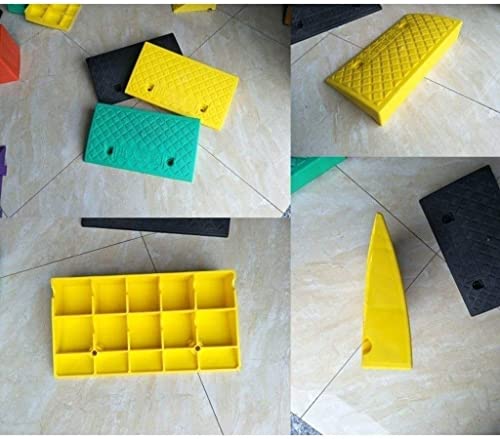 Rampes de seuil de maison en plastique jaune et noir pour poussettes