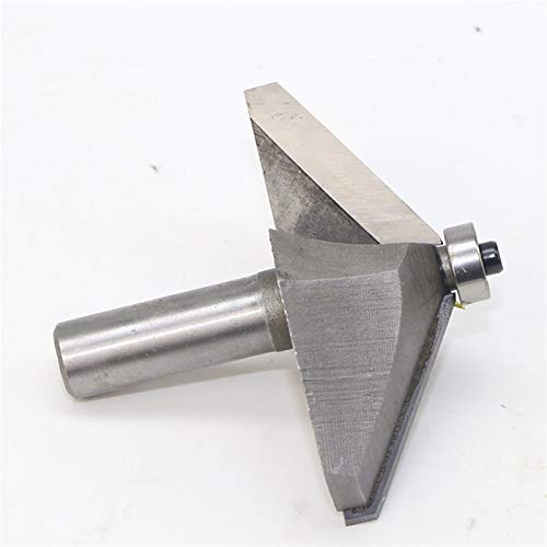 1pc 12,7 mm 1/2 Nariz caña Caballo Chaflán Cortador de Madera Fresas de carburo de tungsteno de 60 Grados el Panel levantado una Mecha de Madera Fresa (tamaño : NO 12)
